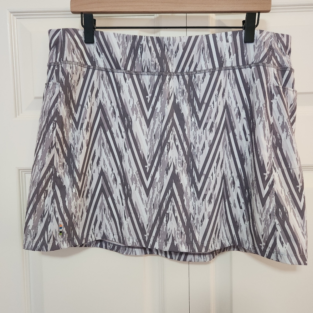 Smartwool Skort Wool Blend Grey Patterned